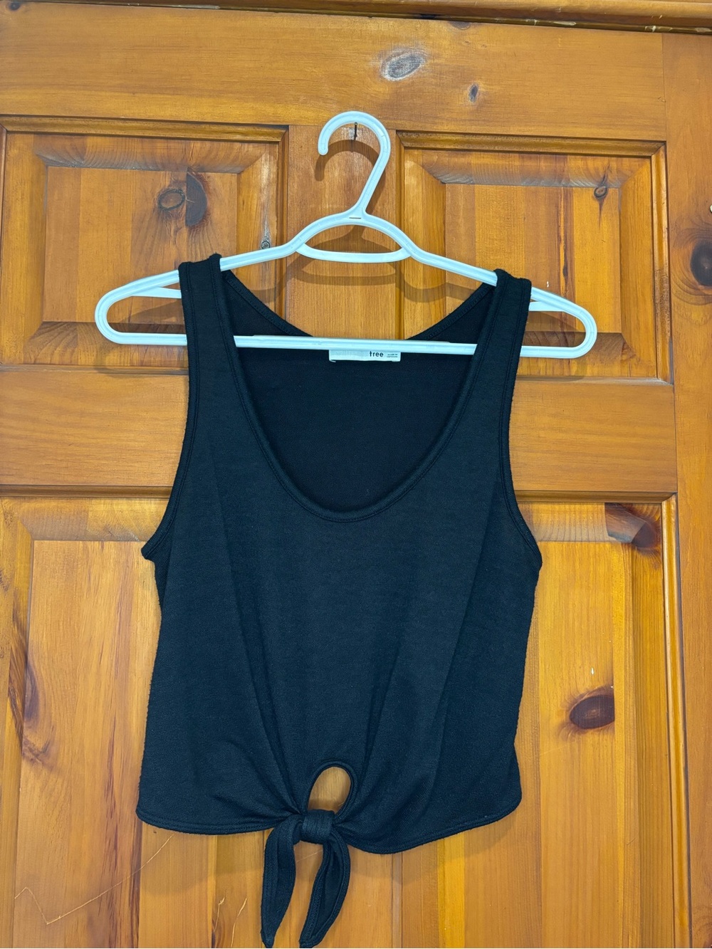 Aritzia Wilfred Free Black Tie-Front Tank Top Size XS